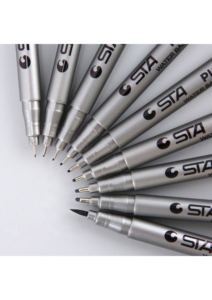 1.0mm Tarzı 1 @# Siyah Pigma Mikron Kalem Su Geçirmez Elle Çizilmiş Tasarım Kroki Iğne Kalem El Dawing Liner Fineliner Karikatür Imza Kalem (Yurt Dışından)