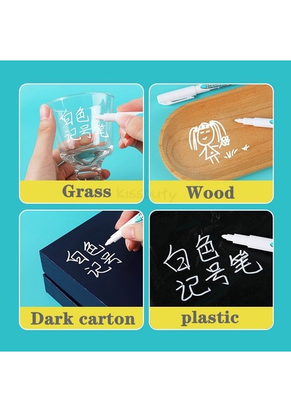 Beyaz-4 Adet Tarzı Yağlı Beyaz Işaretleyici Kalem Grafiti Kalemler Su Geçirmez Kalıcı Jel Kalem Lastik Boyama Dizüstü Lastik Sırtı Çevre Kalem (Yurt Dışından) fırsatları