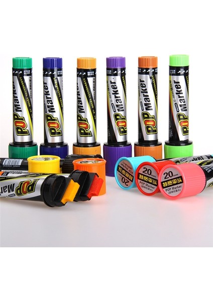 Mavi 12MM Tarzı mm Marker Kalem Sanat Reklam 12 Renk Boya Alkol Elyaf Ucu Pop Graketch Kalem Poster Kalem Copic Art Supliess (Yurt Dışından) fiyatları