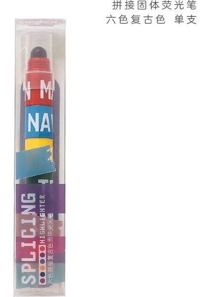 Retro 6 Renk Stili 6 Renk Ekleme Katı Fosforlu Mum Boya Mermi Floresan Grafiti Kalem Öğrencileri Yazma Mark Dergisi Peool Malzemeleri (Yurt Dışından)