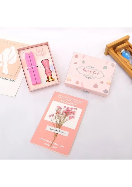 B Tarzı Avrupa Retro Yangın Boya Mühür Mumu Seti Öğrenci Yaratıcı Hediye Zarf Mühür Macaron El Hesabı Kişilik Mühür Mum Diy (Yurt Dışından)