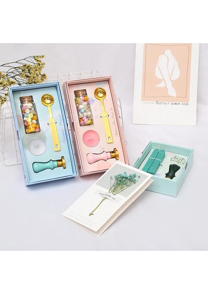 B Tarzı Avrupa Retro Yangın Boya Mühür Mumu Seti Öğrenci Yaratıcı Hediye Zarf Mühür Macaron El Hesabı Kişilik Mühür Mum Diy (Yurt Dışından)