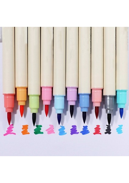 Rastgele 3 Parça Tarzı 10 Renk Fırça Kalem Seti Fabricolor Marker Kalem Yumuşak Uç Renkli Fırça Kalem Kaligrafi Finecolour Fırça Keçe Sanat Işaretleyiciler Kırtasiye (Yurt Dışından) modelleri
