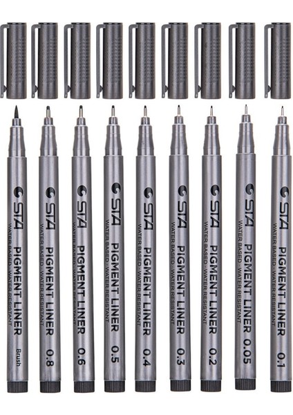 0,55 mm Stil Siyah Pigma Mikron Kalem Su Geçirmez Elle Çizilmiş Tasarım Kroki Iğne Kalem El Dawing Liner Fineliner Karikatür Imza Kalem (Yurt Dışından) modelleri