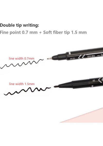 Mavi-10 Adet Tarzı Et Renkli Kalıcı Sanat Işaretleyiciler Kalemler Su Geçirmez Çift Uçlu Yağlı Mürekkep Eskiz Defteri Boyama Okul Malzemeleri Kırtasiye (Yurt Dışından) indirimleri