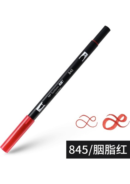 NO.845 Tarzı Tombow Abt Çift Fırça Kalem Suluboya Kalemler Çift Kafa Olors Eskiz Çizim Yazma Japon Kırtasiye (Yurt Dışından)