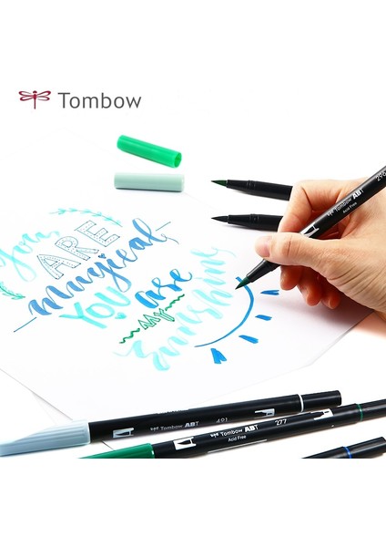 NO.845 Tarzı Tombow Abt Çift Fırça Kalem Suluboya Kalemler Çift Kafa Olors Eskiz Çizim Yazma Japon Kırtasiye (Yurt Dışından) modelleri