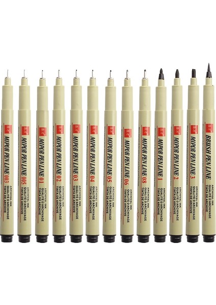 3 Adet Tarzı Iğne Fineliner Pigment Kalemi Mikron Kalem Cetvel Kalemi Fırça Sanat Fineliner Eskiz Işaretleyiciler Kalem Seti (Yurt Dışından) fiyatları