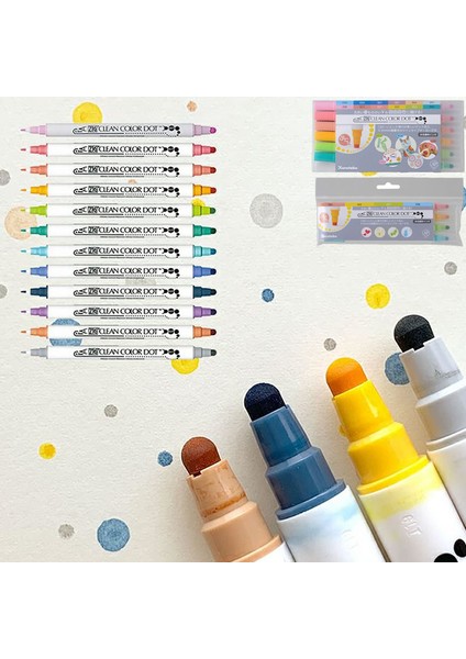 Metal 125 Tarzı 1 Adet Japonya Kuretake Zig Tc Çift Kafa Yuvarlak Nokta Suluboya Kalem Günlük Kalem Kawaii Işaretleyici Kalem Sanat Malzemeleri (Yurt Dışından) fırsatları