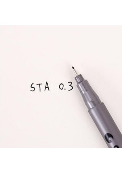 No.3 Tarzı 1 Adet Pigment Liner Pigma Mikron Mürekkep Işaretleme Kalemi Farklı Uçlu Siyah Fineliner Eskiz Kalemleri (Yurt Dışından)