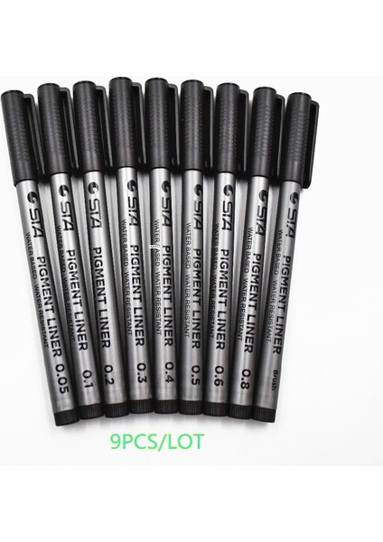 No.3 Tarzı 1 Adet Pigment Liner Pigma Mikron Mürekkep Işaretleme Kalemi Farklı Uçlu Siyah Fineliner Eskiz Kalemleri (Yurt Dışından)