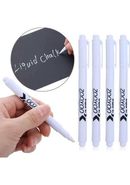 BLACK1PC Tarzı Adet Beyaz Sıvı Tebeşir Kalem Cam Pencereler Kara Tahta Kara Tahta Işaretleyici Silinebilir (Yurt Dışından)