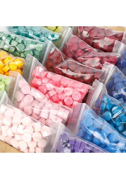 No.7 Tarzı Çanta Vintage Mühür Mumu Mix Renk Balmumu Boncuk Macaron Renk Sekizgen Mühür Pullar Zarf Düğün Davetiyeleri Dıy Malzemeleri (Yurt Dışından)