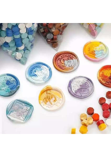 No.7 Tarzı Çanta Vintage Mühür Mumu Mix Renk Balmumu Boncuk Macaron Renk Sekizgen Mühür Pullar Zarf Düğün Davetiyeleri Dıy Malzemeleri (Yurt Dışından)
