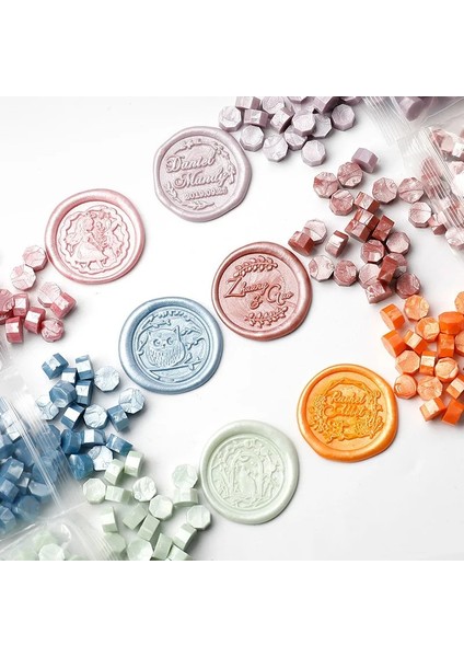 No.7 Tarzı Çanta Vintage Mühür Mumu Mix Renk Balmumu Boncuk Macaron Renk Sekizgen Mühür Pullar Zarf Düğün Davetiyeleri Dıy Malzemeleri (Yurt Dışından)