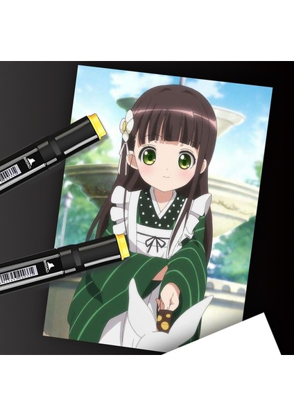 No.17 Stili Touch Three Opsiyonel Renk Alkol Bazlı Sanat Marker Çift Kafa Eskiz Işaretleyici Fırça Kalem Sanatçı Çizim Okul Sanat Malzemeleri (Yurt Dışından) modelleri