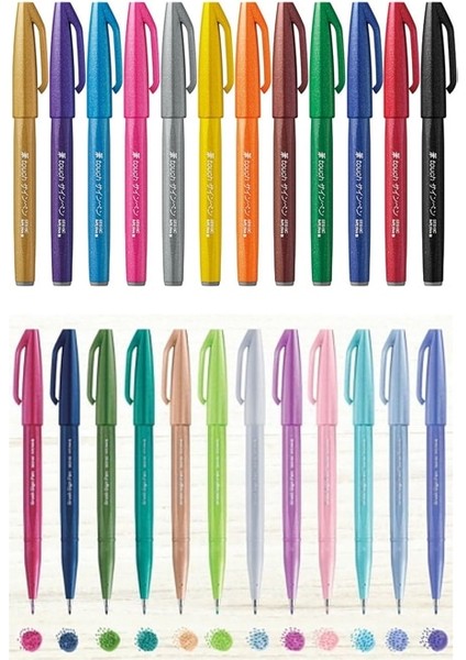 Bordo Tarzı Pentel Touch Fırça Işareti Kalemler SES15C Ince Ucu Kaligrafi Kalem Yazma Eskiz Çizim Japon Kırtasiye (Yurt Dışından) indirimleri