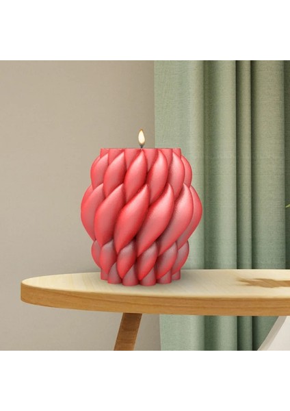 S Tarzı Büyük Döner Koni Mum Kalıp Dıy Noel Ağacı Geometrik Çizgili Sabun Aromaterapi Reçine Alçı Yapımı Kalıp Ev Dekor Hediye (Yurt Dışından) fiyatları