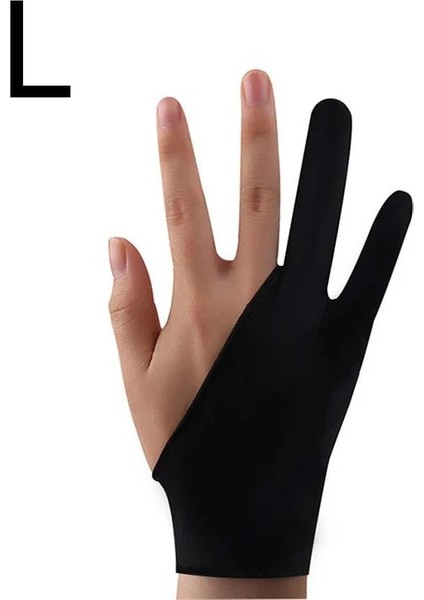 L Tarzı Kirlenme Önleyici Iki Parmak Sanatçı Çizim Tableti Için Dokunmatik Eldiven Sağ ve Sol El Eldiven Ipad Ekran Kartı Için Kirlenme Önleyici (Yurt Dışından)