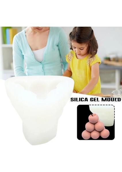 Mum Balmumu Yumuşak Döküm Kalıp Piramit Şekli Istifleme Topları Silikon Şablon (Yurt Dışından)