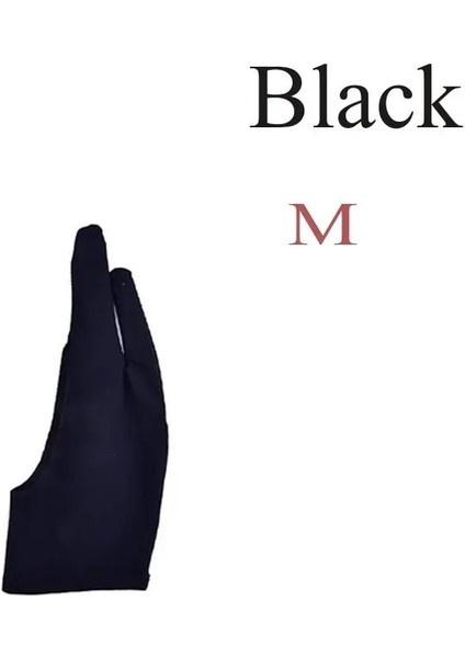Siyah-M Herhangi Bir Gra Çizim Tableti Için Sanatçı Çizim Eldiveni 3 Renk 2 Parmak Kirlenme Önleyici, Hem Sağ Hem De Sol El Için Ücretsiz Seçti (Yurt Dışından)