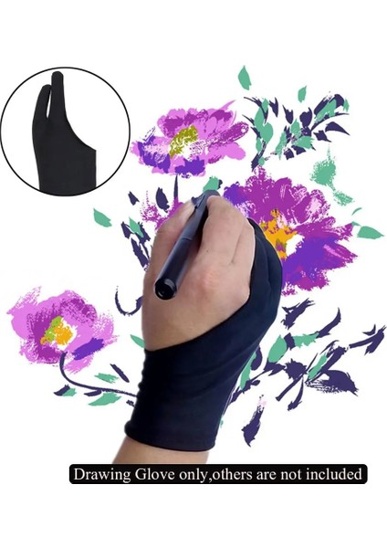 Siyah-M Herhangi Bir Gra Çizim Tableti Için Sanatçı Çizim Eldiveni 3 Renk 2 Parmak Kirlenme Önleyici, Hem Sağ Hem De Sol El Için Ücretsiz Seçti (Yurt Dışından) indirimleri