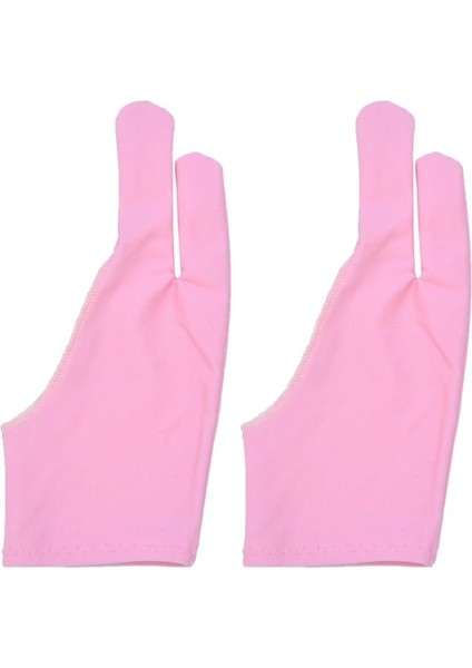 Pembe Tarzı L93F 1 Çift Iki Parmak Kirlenme Önleyici Sanatçı Eldivenleri Herhangi Bir Gra Çizim Tableti Sürtünmeyi Azaltır Kağıt Eskiz Sol Veya El (Yurt Dışından)