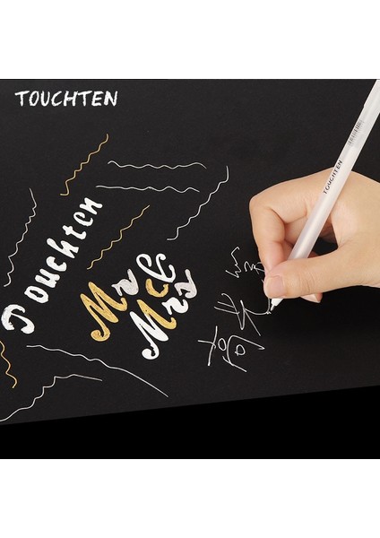 3 Adet Altın Tarzı Su Geçirmez Altın Gümüş Beyaz Boya Fosforlu Marker Kalem Kroki Çizim Boyama Sanat Işaretleyiciler Seramik Ince Astar Kalem (Yurt Dışından)