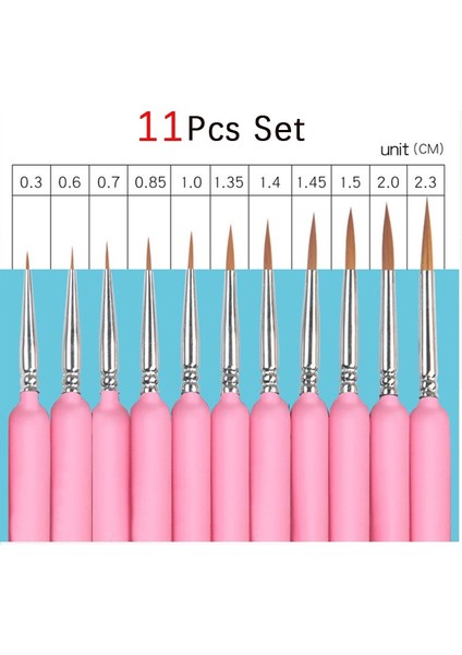 10 Adet Pembe Tarzı Profesyonel Kurt Saç Kanca Hattı Kalem Minyatür Resim Fırçası Sanat Fırçaları Çizim Için Guaj Yağlıboya Fırçası Sanat Kaynağı (Yurt Dışından)