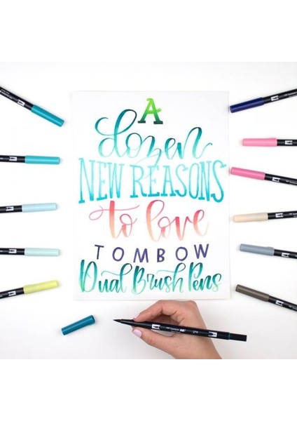 NO.443 Tarzı 1 Adet Tombow Ab-T Japaolors Sanat Fırça Kalem Çift Kafaları Işaretleyici Meslek Su Işaretleyici Kalem Boyama Kawaii Kırtasiye (Yurt Dışından) indirimleri