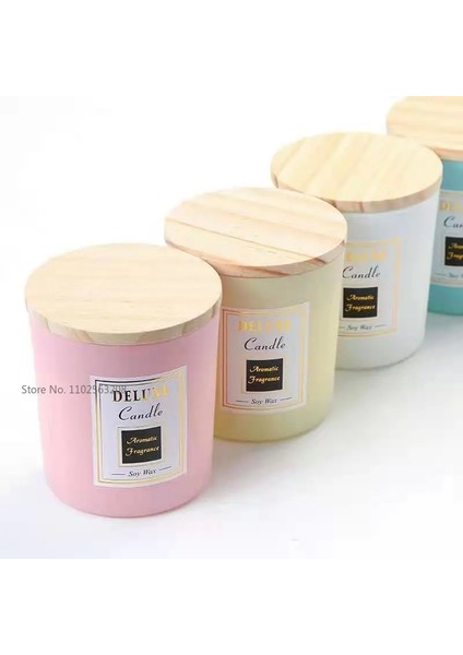 8,4cm-J Tarzı Yaratıcı Diy Mum Boş Bardak Kapaklı Renkli Şişe Cam Kavanoz El Yapımı Tatlı Kokulu Mumlar Cam Boş Kavanoz (Yurt Dışından) fırsatları