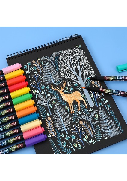 Pembe Renk Stili Akrilik Marker Tek Akrilik Boya Fırçası Kumaş Tuval Için Marker Kalemler, Art Rock Boyama, Kart Yapımı, Metal ve Seramik, Cam, (Yurt Dışından)
