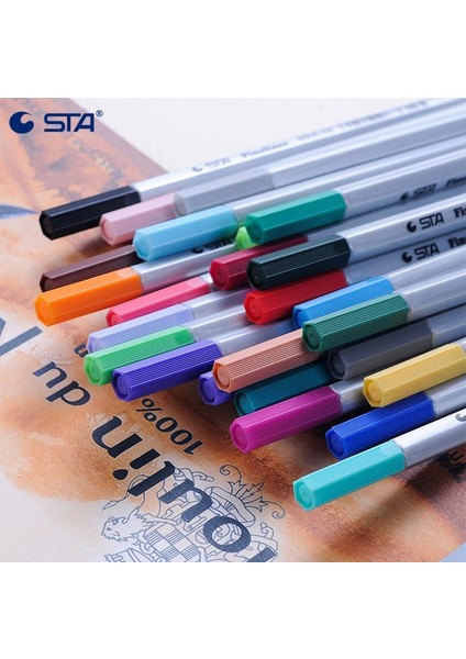 No.16 Tarzı Renkli Fineliner Kalem Çeşitli Renkler Mikron Iğne Ucu Öğrenciler Için Renkli Mürekkep Kalem Pigment Malzemeleri (Yurt Dışından)