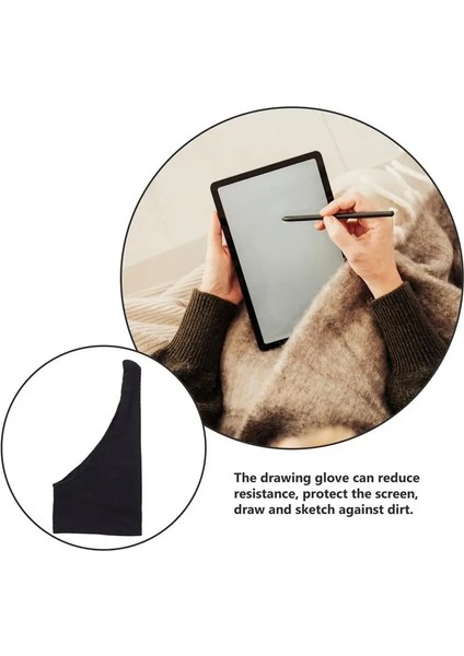 Xs Beden 4 Adet Siyah Tek Parmak Kirlenme Önleyici Eldiven, Hem Sağ Hem De Sol El Sanatçısı Için Herhangi Bir Gra Çizim Tableti Için Çizim (Yurt Dışından) fırsatları