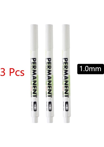 3 Adet 1.0mm Stili Adet Beyaz Marker Kalemler Yağlı Su Geçirmez Beyaz Jel Kalem Dıy Grafiti Eskiz Işaretleyiciler Kırtasiye Wrting Okul Malzemeleri (Yurt Dışından)