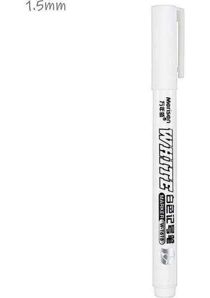 1.5 Mm-1 Bilgisayar Stili Beyaz Marker Kalem Alkol Boya Yağlı Su Geçirmez Lastik Boyama Grafiti Kalemler Kumaş Ahşap Deri Işaretleyici Için Kalıcı Jel Kalem (Yurt Dışından)
