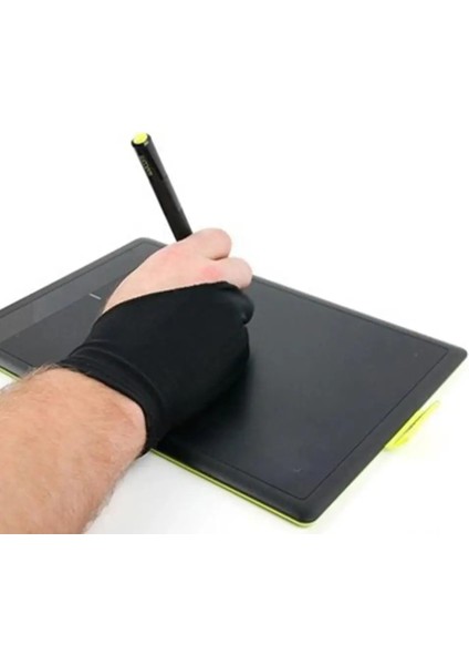 Siyah Stil Siyah Kırmızı 2 Parmak Kirlenme Önleyici, Hem Sağ Hem De M Eldiven Için Herhangi Bir Sanatçı Için Siyah Sol Tablet Çizim Gra L Çizim S Ha X2S3 (Yurt Dışından)