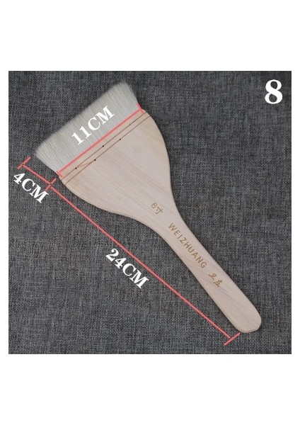 No.8 Stili Yüksek Li Ahşap Saplı Keçi Saç Boya Fırçaları Duvar Farklı Boyut Suluboya Akrilik Yağlıboya Okul Sanat Malzemeleri (Yurt Dışından)