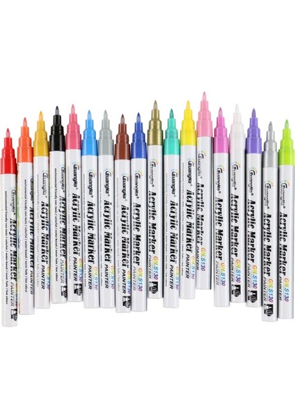 Kırmızı Turuncu Tarzı Gn 36COLORS Akrilik Boya Marker Kalem Işaretleme Renk Boya Kalemleri Seramik Kaya Cam Porselen Kupa Ahşap Kumaş Canva Boya (Yurt Dışından)