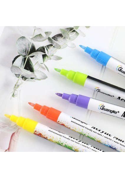 Kırmızı Turuncu Tarzı Gn 36COLORS Akrilik Boya Marker Kalem Işaretleme Renk Boya Kalemleri Seramik Kaya Cam Porselen Kupa Ahşap Kumaş Canva Boya (Yurt Dışından)
