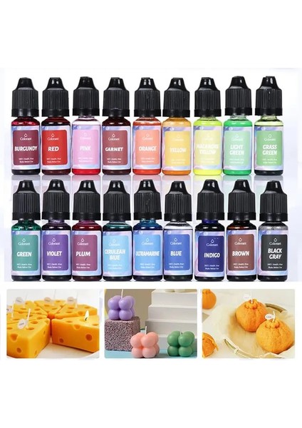 Turuncu Tarzı 18 Renk Mum Boyaları Pigment Aromaterapi Sıvı Renklendirici Pigment Dıy Mum Kalıp Sabun Boyama El Yapımı El Sanatları Alayı (Yurt Dışından) modelleri