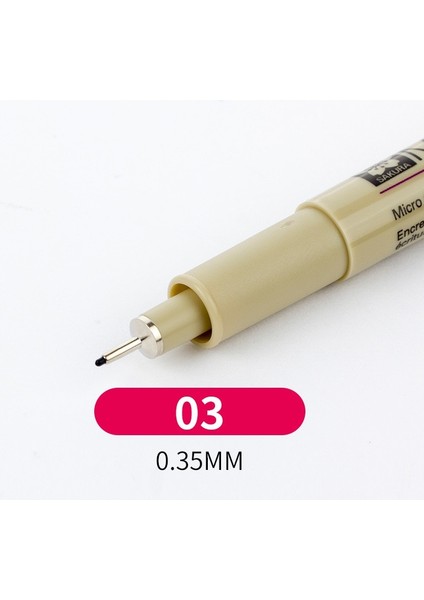 0.35MM Tarzı 1@#gment Liner Pigma Micron Ink Marker Kalem Farklı Uçlu Siyah Fineliner Eskiz Kalemleri (Yurt Dışından)