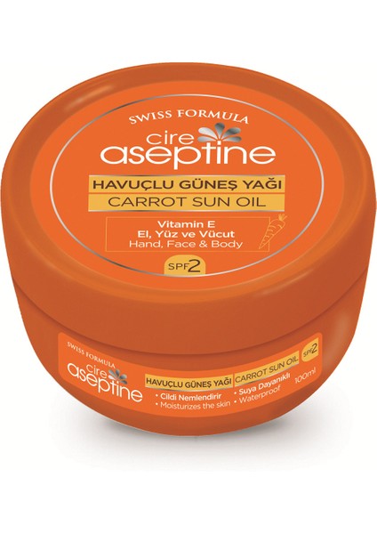 Cıre Aseptine Sun Havuç Yağı Kavanoz 100ML