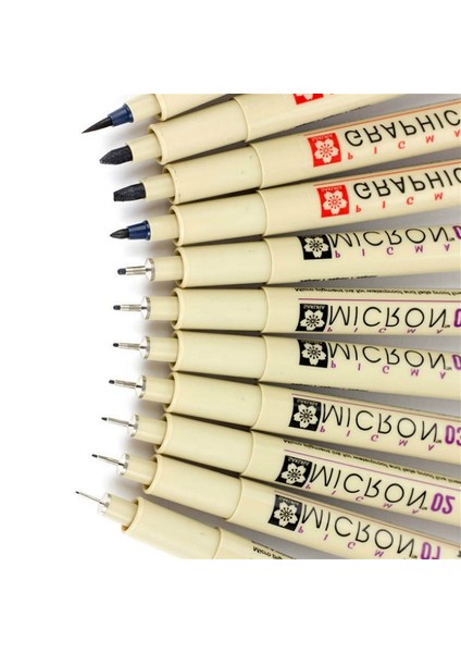 0,05 mm Stili 1@#gment Liner Pigma Micron Ink Marker Kalem Farklı Uçlu Siyah Fineliner Eskiz Kalemleri (Yurt Dışından) indirimleri