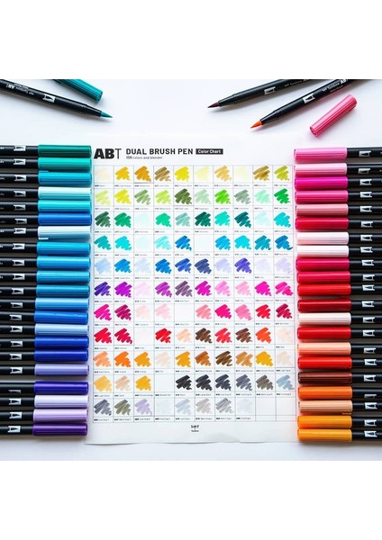 NO.623 Stili Professionl Tombow Ab-T Japaolors Sanat Fırça Kalem Çift Kafaları Su Renk Marker Kalem Çizim Boyama Kırtasiye Için (Yurt Dışından) fiyatları
