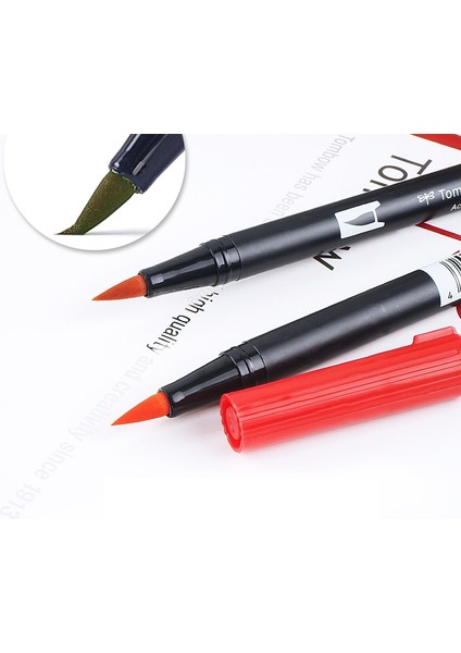 NO.623 Stili Professionl Tombow Ab-T Japaolors Sanat Fırça Kalem Çift Kafaları Su Renk Marker Kalem Çizim Boyama Kırtasiye Için (Yurt Dışından) modelleri