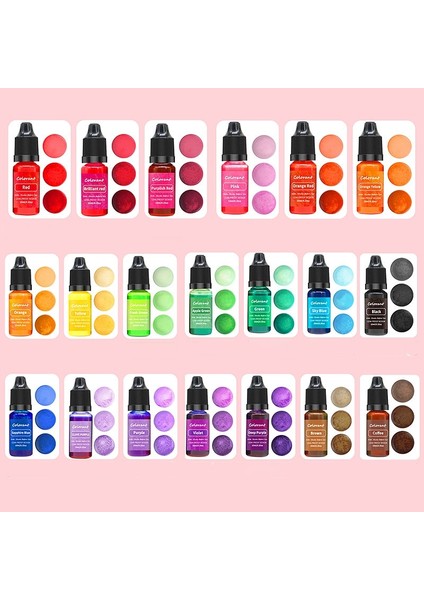 No.8 Tarzı 2022 Yeni Mum Boyaları Pigment Sıvı Renklendirici Reçine Boyama Boya Dıy Mum Yapımı Için Sabun Epoksi Reçine Zanaat Yapımı Pigmentler (Yurt Dışından)