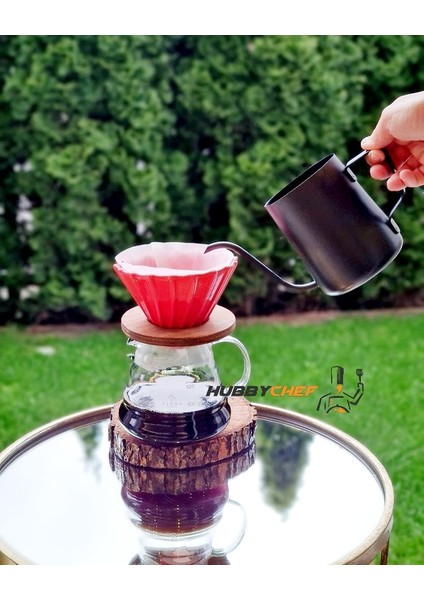 Kahve Demleme Seti V60 Dripper 600ML Demleme Ibriği