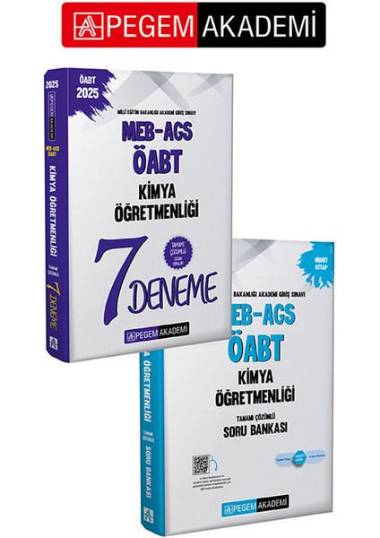 Pegem Akademi 2025 Meb-Ags-Öabt Kimya Öğretmenliği Tamamı Çözümlü