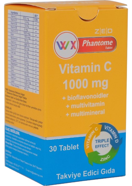 1000 Mg Vıtamın C 30 Tb